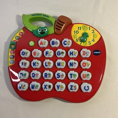 VTech Alphabet Apple Learning Toy Clock Phonics Music Educational Baby Works 10''