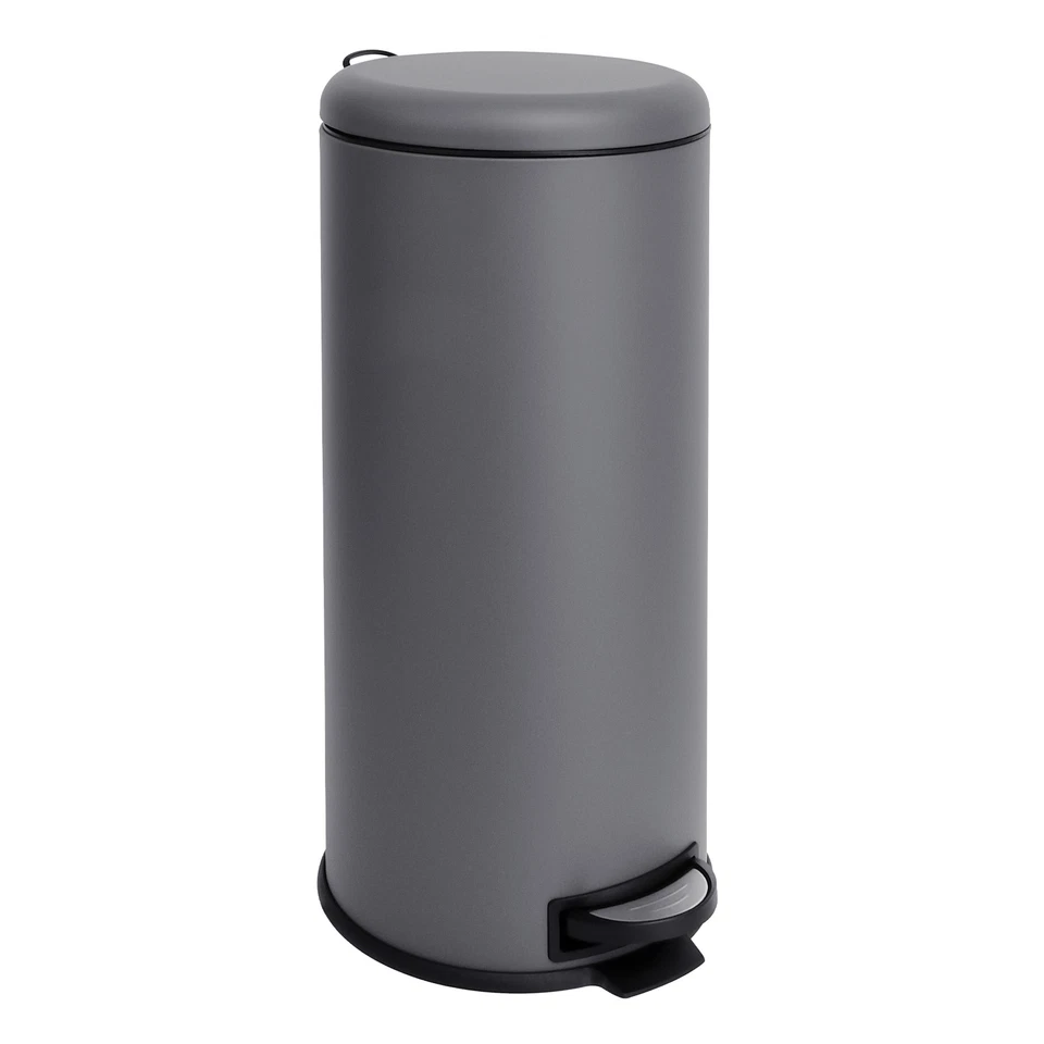 B-Ware SVITA T30 Mülleimer 30L Edelstahl Treteimer Abfalleimer Mülltonne Grau