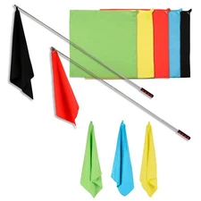 Horse Training Flag Equipment 5 Pcs with 1Pcs Telescopic Flag Pole Lunge Whip