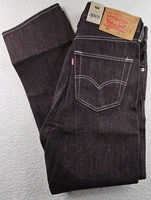 Levis 501 Original Rigid Shrink-to-Fit Mens 32x32 Chocolate Brown Straight Jeans