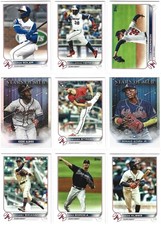 ATLANTA BRAVES 9 CARD LOT 2022 TOPPS SERIES 1 2 STRIDER RC ROOKIE STARS OF MLB