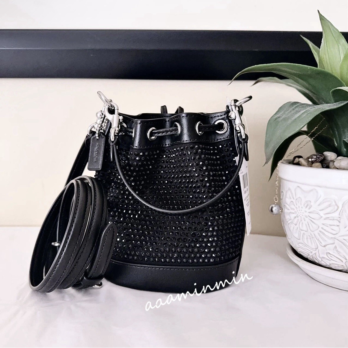 バッグ Mini Coach Coach Mini Dempsey Camera Bag In Signature Jacquard With Stripe