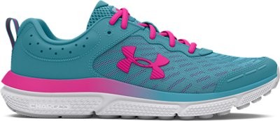 Under Armour Unisex-Child Grade School Assert 10 Running Shoe, Glacier Blue-Halo