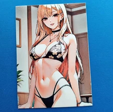 Custom Sexy Anime Waifu Goddess Double Sided AI Art Trading Card #155