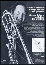 1976 George Roberts photo Olds Custom trombone vintage print ad