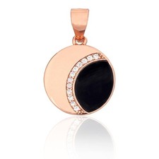 Silver pendant, Silver 925 fineness, red gold...