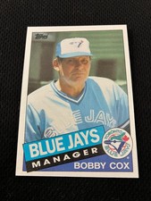 BOBBY COX 1985 TOPPS NRMT TORONTO BLUE JAYS MANAGER #411 BASEBALL CARD