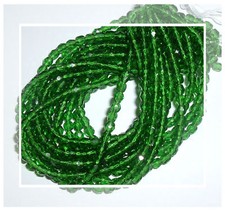 AL84 4mm Fire Polished Glass Beads-GREEN EMERALD-50