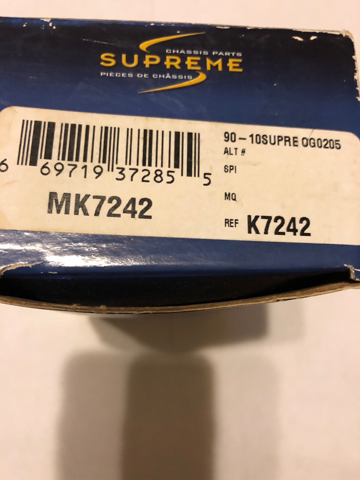 K7242 Suspension Ball Joint Front, Mevotech Supreme Chassis Parts, New