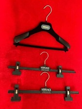 VERSACE DESIGNER CLIP PANT Partly BLACK VELVET SUIT DRESS CLOTHES HANGERS
