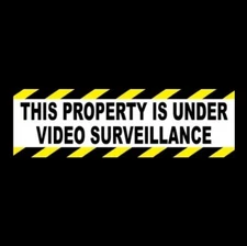 "THIS PROPERTY IS UNDER VIDEO SURVEILLANCE" cctv business SECURITY STICKER sign