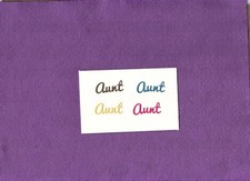 AUNT die cuts scrapbook cards
