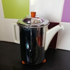 1930s Wonderfully Art Deco WMF Insulated Ceramic Coffeepot By D.R.P - Germany