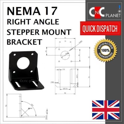 Staffa Motore NEMA 17 53x50x51 Mm Nera Supporto Motore NEMA 17 Sourcing Map - Staffa In Ferro 53x50x51 Mm Per Motori Passo-Passo 42 Mm Accessorio Stampante 3D - Foto 5