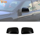 2x Black Side Door Rearview Mirror Cover Trim Shells For Dodge Durango 11+ Parts
