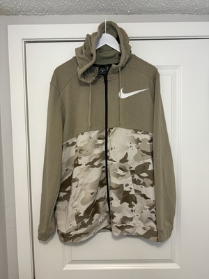 Nike Dri-Fit Camo Full Zip French Terry Training Hoodie CU6048-342 Men's  Size XL | eBay