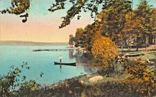 CHAUTAUQUA NY~MILLER MEMORIAL BELL TOWER FROM NORTH~ALBERTYPE H/C PHOTO POSTCARD