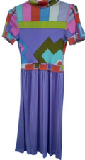 Italian designer Emilio Pucci vintage dress, in shades of purple 60s