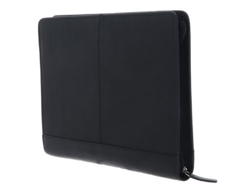 Bodenschatz Schreibmappe Notebook Blockklemme DIN A4 Schwarz Black Leder Neu - Bild 5 von 5