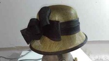Chapeau De Cérémonie Charleston Vert Hat Élégant Noir Fabriqué En Italie