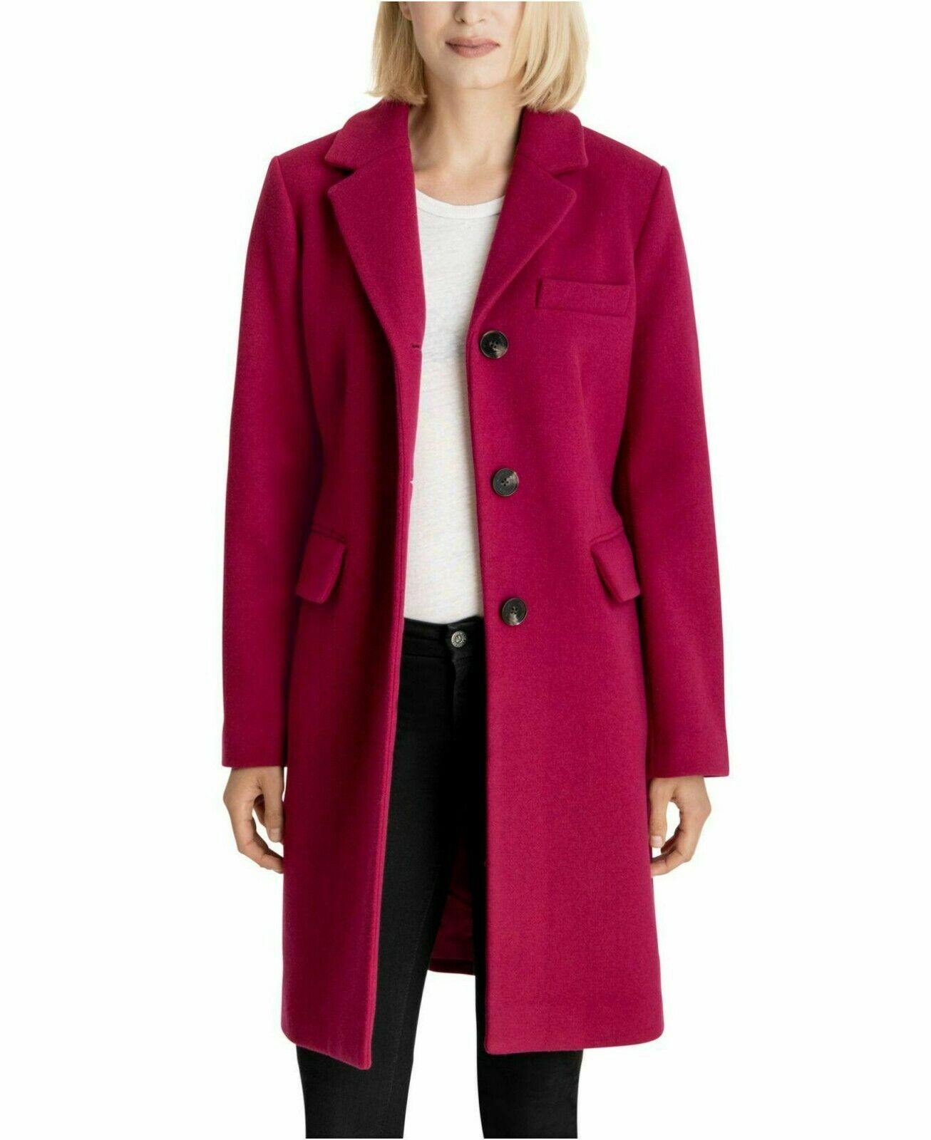 Michael Kors WoolBlend Walker Pink Coat 