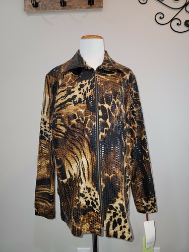 Ruby Rd woman Animal Print Jacket NWT Size 20W