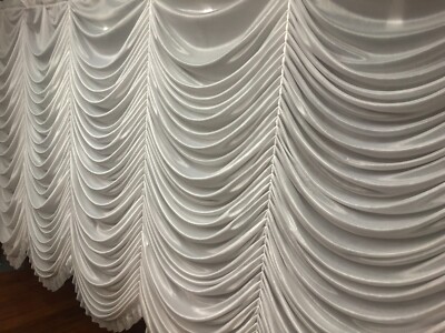 Austrian Curtain Wave Swag Lycra Handmade Customized All Colour & Size Accept