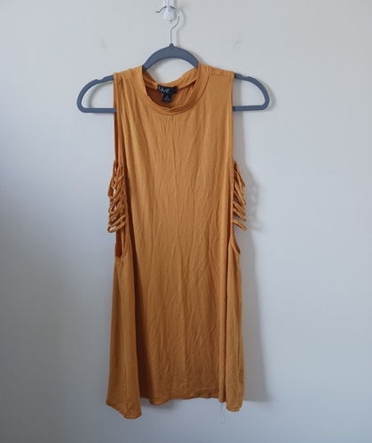 Débardeur Femme Personal Identity – Couleur Moutarde, Taille L – Orné Et Coloré