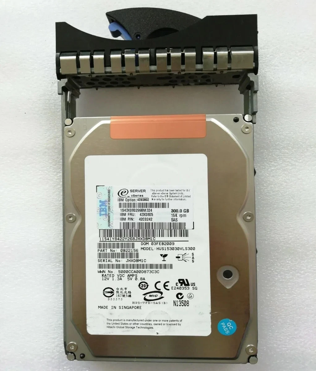 IBM 3.5 in Form Factor Internal 15000 RPM Rotation Speed 300 GB