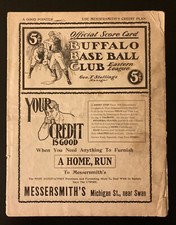 Early 1900's Buffalo Bisons Baseball Program - George Stallings Manager