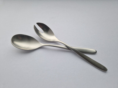 WMF Silk Salatbesteck klein, mattiert, 20,6 cm, Cromargan