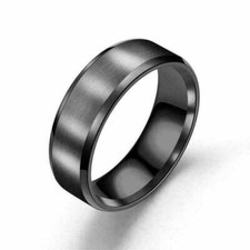 8mm Men Women Couple Titanium Steel Finger Fashion Wedding Engagement Rings 