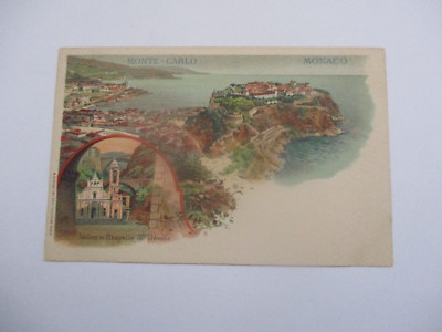 Old postcard Monaco Monte-Carlo Vallon and Chapel Ste Devotee