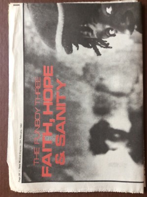 K1m Ephemera 1982 Artikel The Funboy Three Faith Hope And Sanity