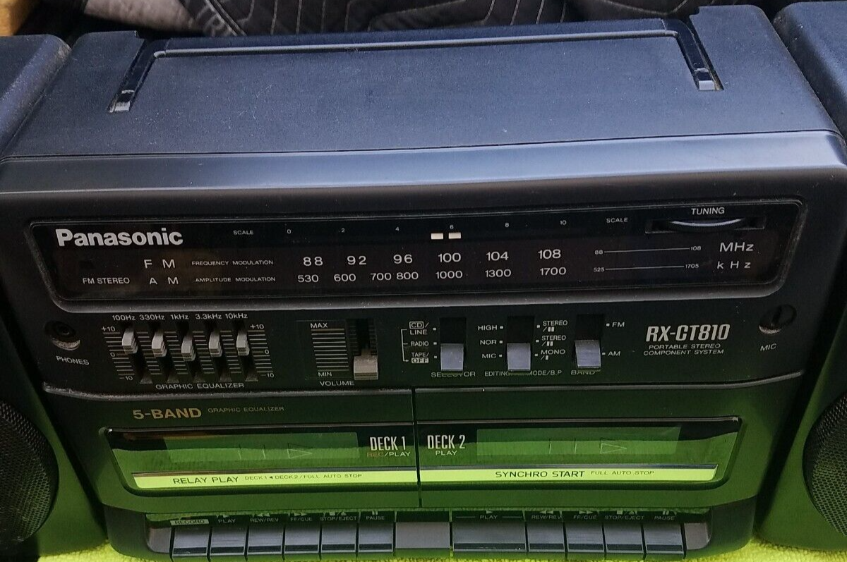 Panasonic rx-ct810 Vintage Boom box Stereo - tested and Panasonic rx-ct810 Vintage Boom box Stereo - tested and