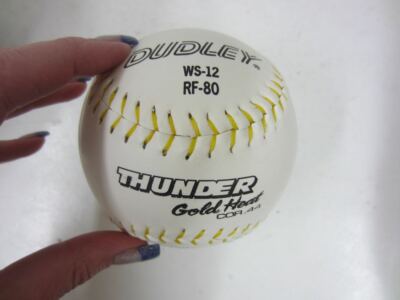 RARE Softball blanc Dudley WL-12SP cuir THUNDER BLUE HEAT COR47 approuvé USSS