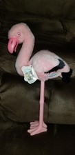 Vintage Dakin 1986 Pink Flamingo Plush 13" Plastic Legs with tags bin 32