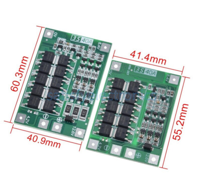 3S 40A 12.6V Balanced/Enhanced Li-ion Lithium Battery BMS Protection Board