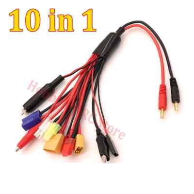 10 in 1 Cable Adapter XT60 XT90 T Plug EC5 JST JR FUTABA Charging Plug For RC