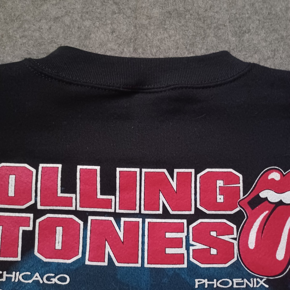 Vintage Rolling Stones Sweatshirt Mens Large Black World