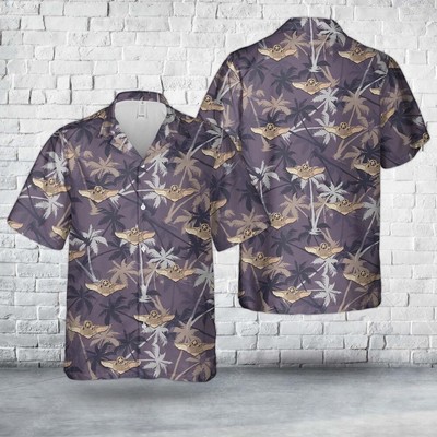 Air Force Aloha Shirt US Air Force Master Navigator Wings Insignia Hawaiian Shir