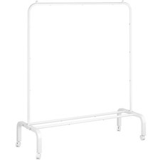 Rolling Clothes Rack Metal Clothing Rack with Wheels Garment Rack with Bottom...