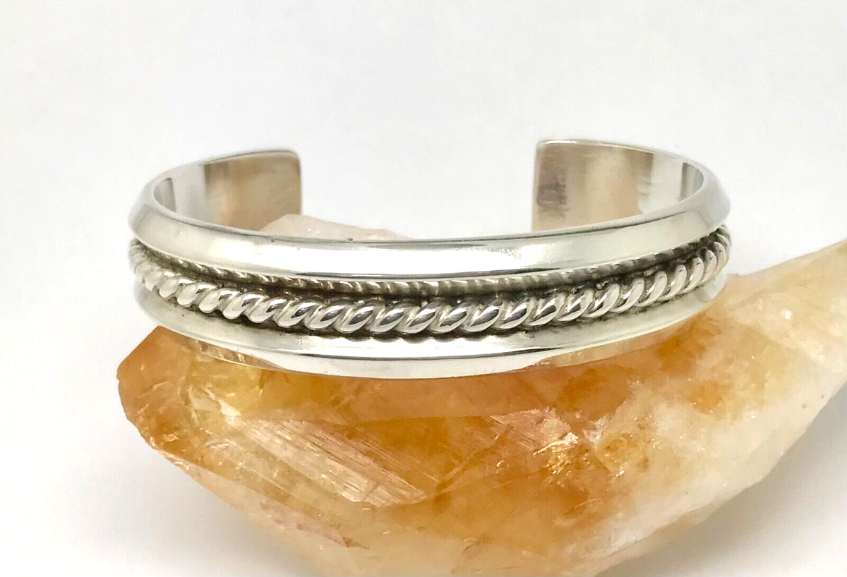 CLBZ Mitchell Calabaza Kewa Pueblo Southwestern Sterling Cuff