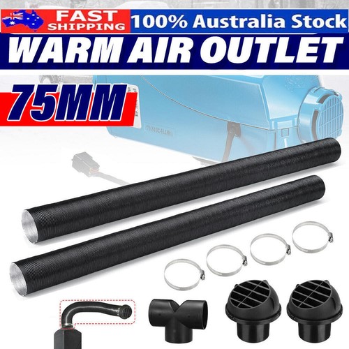 DTNESS 75mm Auto Heater Pipe Ducting, 9Pcs Y-Branch Warm Air Outlet Vent Kit, Vent