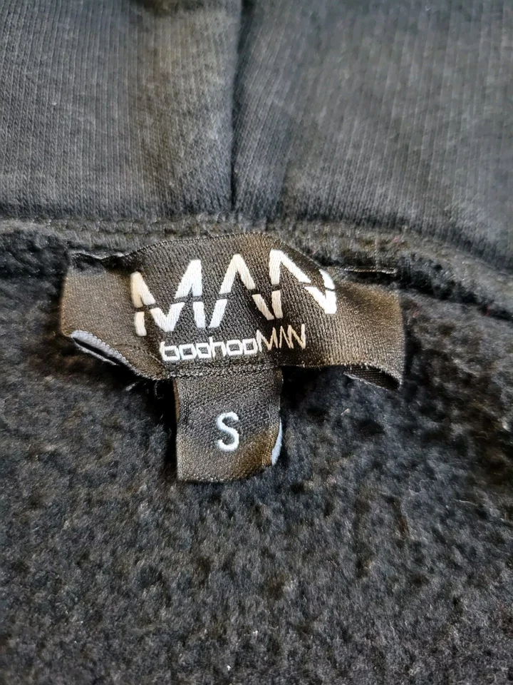 Sudadera con Capucha Trippy Funk Boohoo Hombre Pequeña Negra Roja Cara Smiley Súper Única Foto 3 de 4