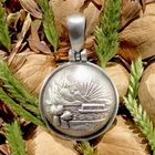 Sterling Silver Union OHIO Great Seal Button Civil War Relic Pendant
