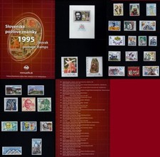 SLOVAQUIE MNH 1995 Année complète Nuef 28 timbres+1 Block Dossier Original Poste
