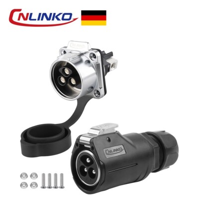 CNLINKO LP-28 M28 3-Pin 3- Polig Netzstecker & Steckdosen Wasserdichter IP68