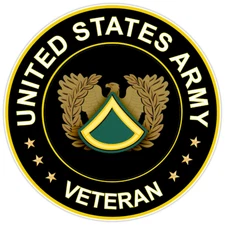United States Army Veteran Bumper Sticker Vinyl Soldier Decal 5"