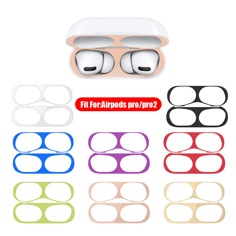 Metal Colors Dust Guard Sticker for AirPods Pro & Pro 2 Skin Protector-image